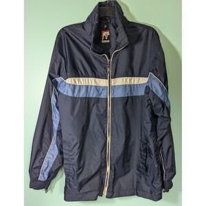 Kodiak Windbreaker Jacket Blue & White 100% Nylon Vintage